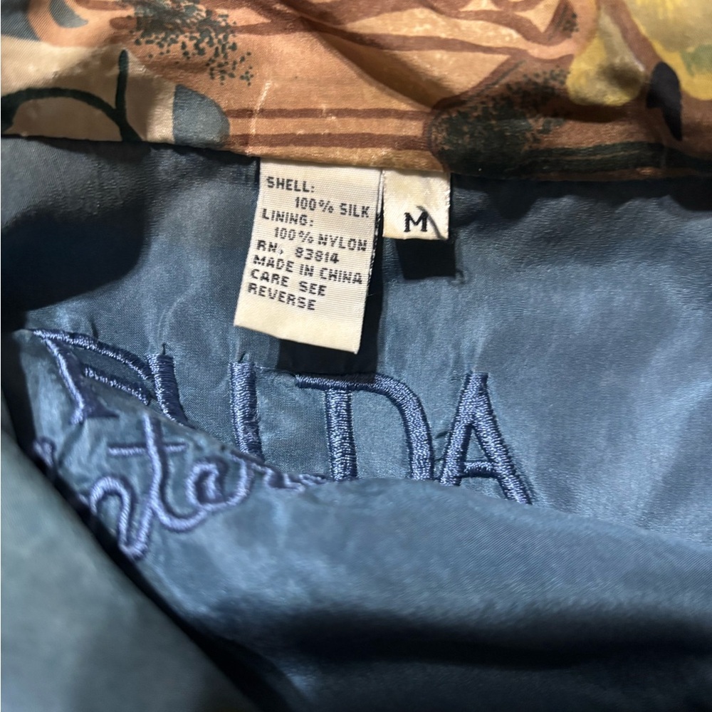 Vintage Patterned Silk Jacket - image 6